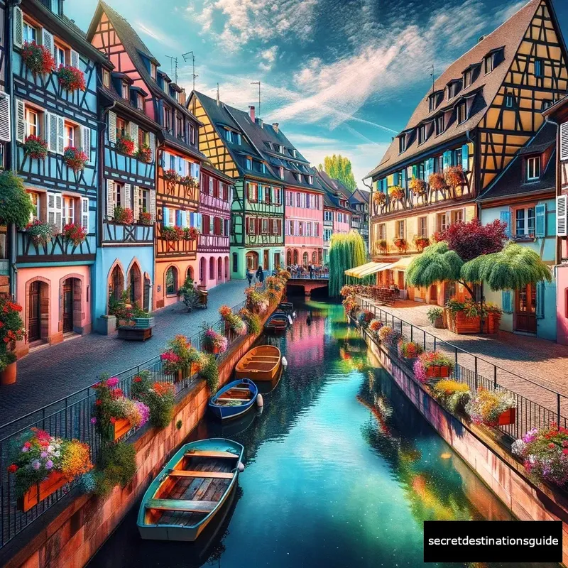 colorful timbered houses in Colmar France