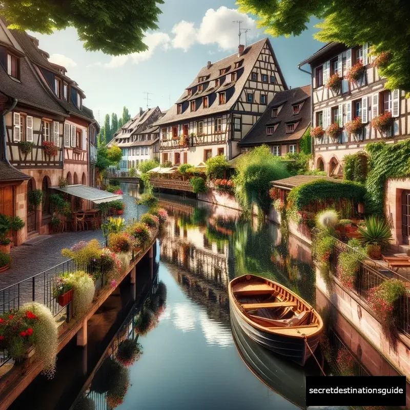 canal view in La Petite Venise Colmar