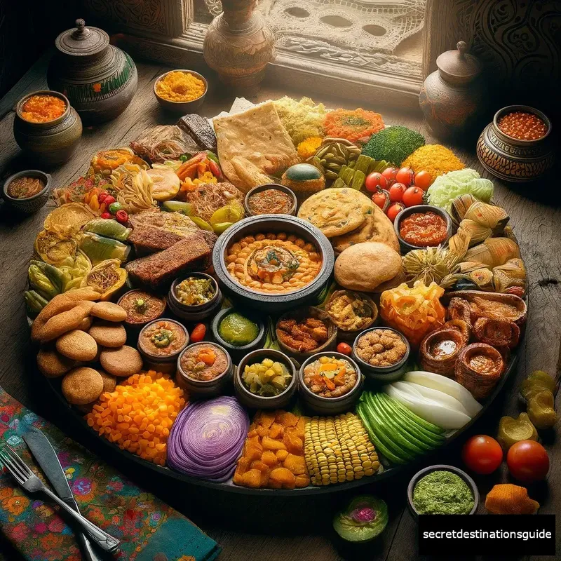 Delicious assortment of Newari cuisine