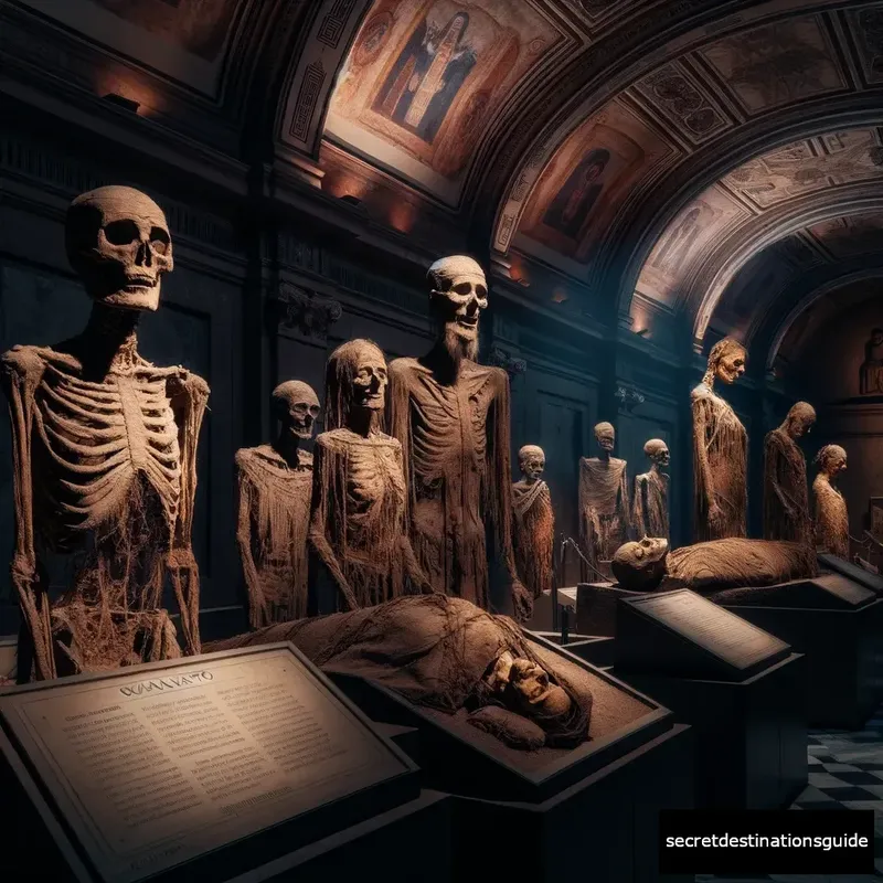 Mummies on display at the Guanajuato Mummy Museum, a unique and eerie attraction