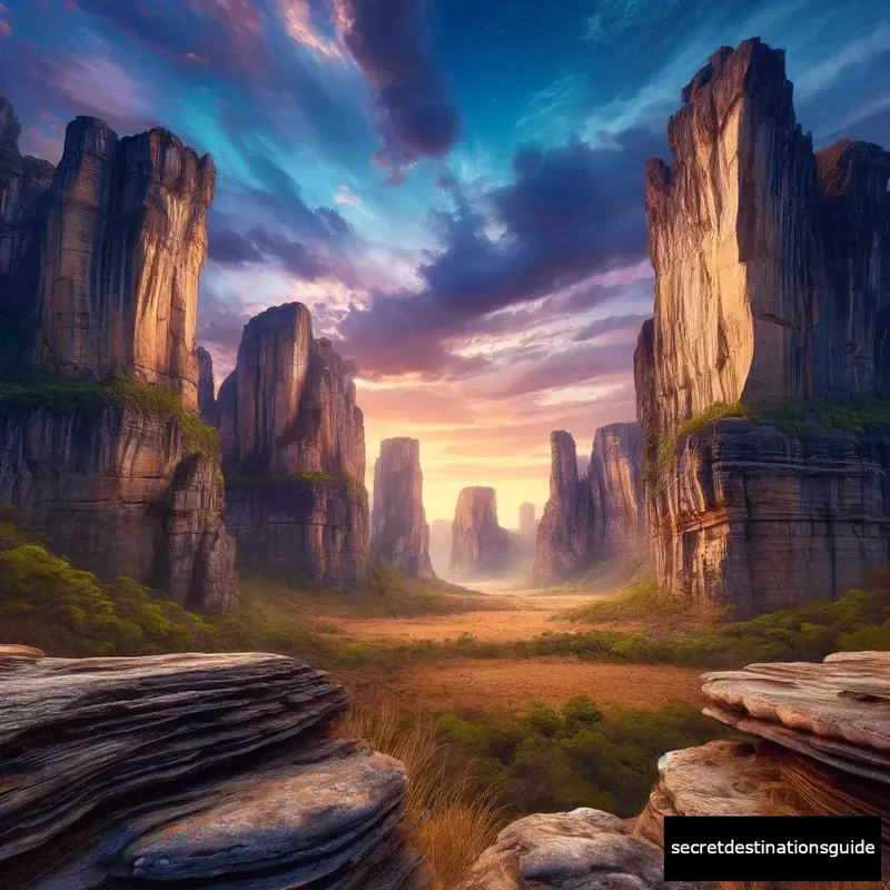 Ancient rock formations under the Brazilian sky