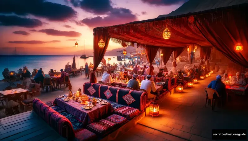 Authentic Bedouin restaurant along Dahab’s bustling promenade