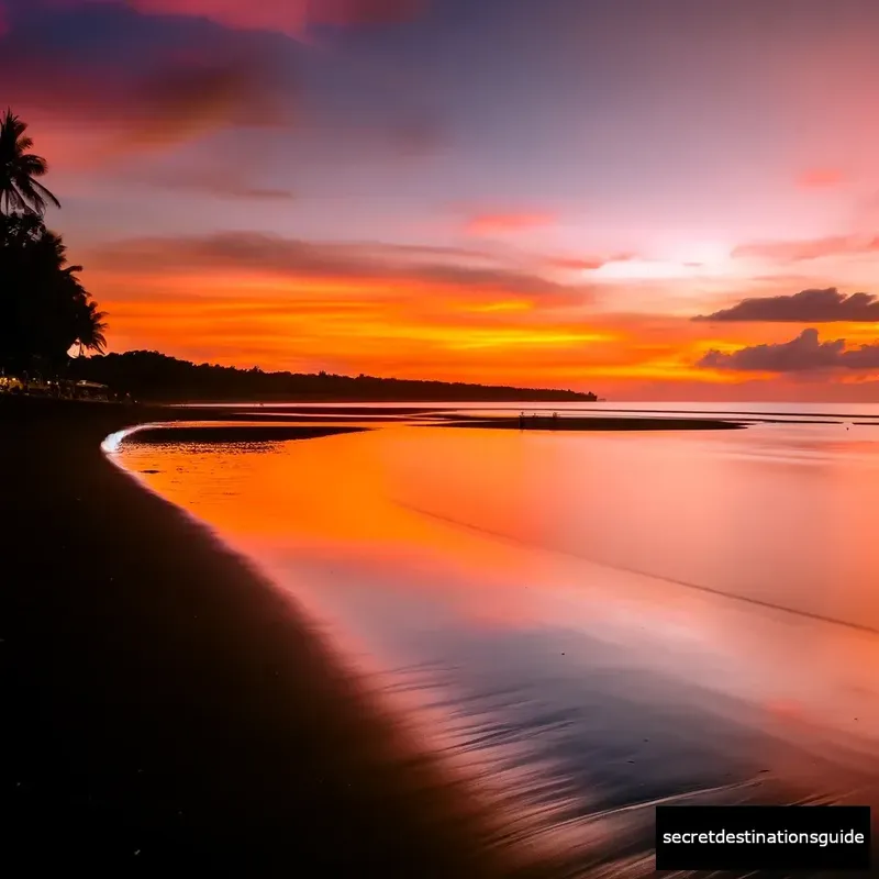 Breathtaking sunset at Pasut Beach, Bali