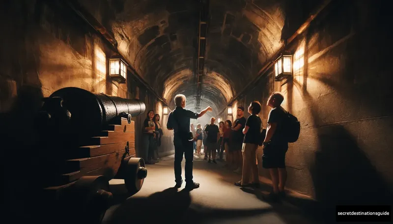 Guided tour exploring Fort Pampus' historic corridors