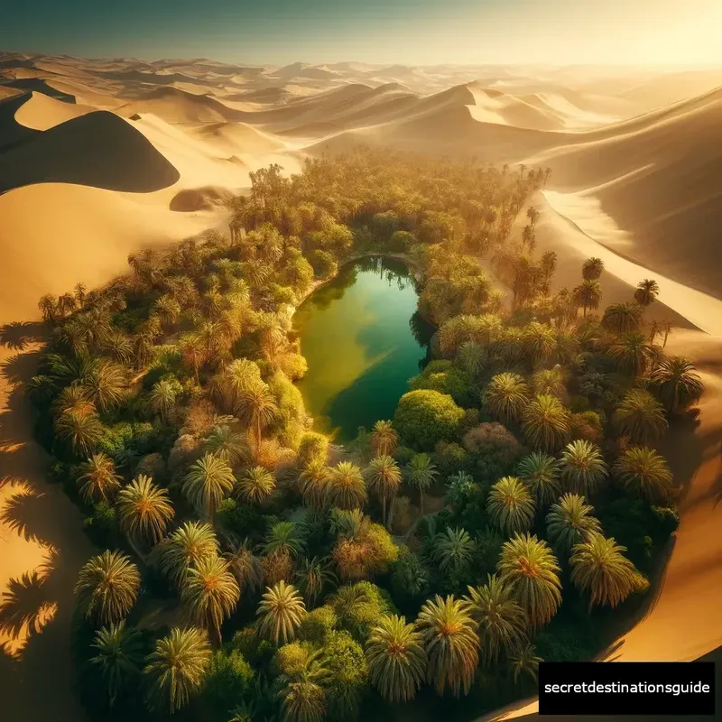 The captivating Huacachina Oasis from above