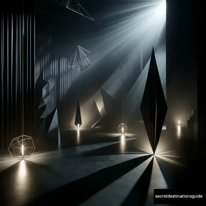 Intriguing light installations in The Black Lodge