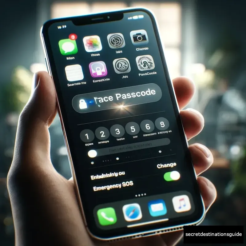 iPhone Security Settings screen showing Face ID & Passcode options