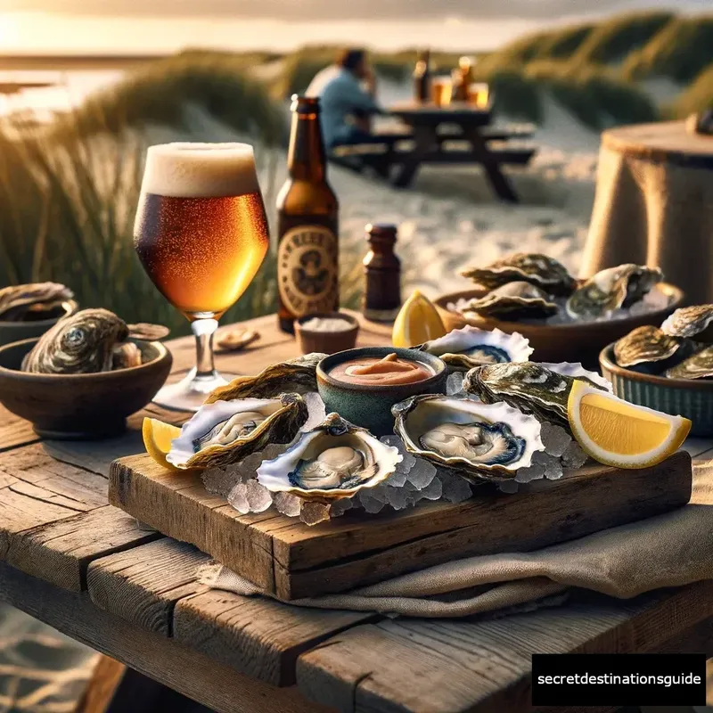 Local Texel oysters paired with artisan beer