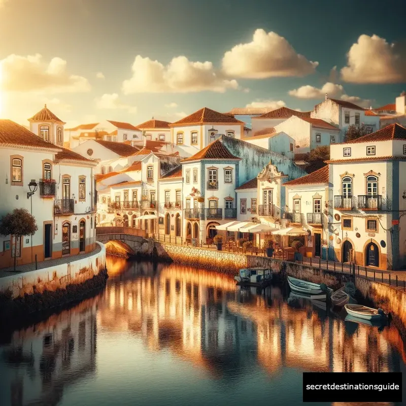 Picturesque scene of Tavira showcasing its traditional Portuguese buildings and river