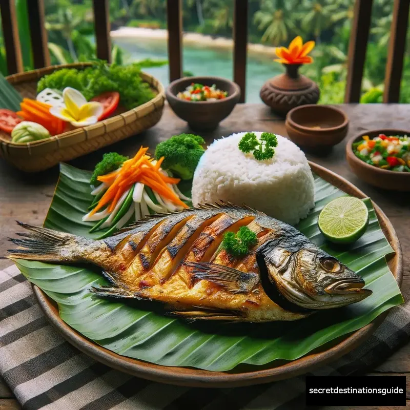 Traditional Balinese grilled fish, a local delicacy