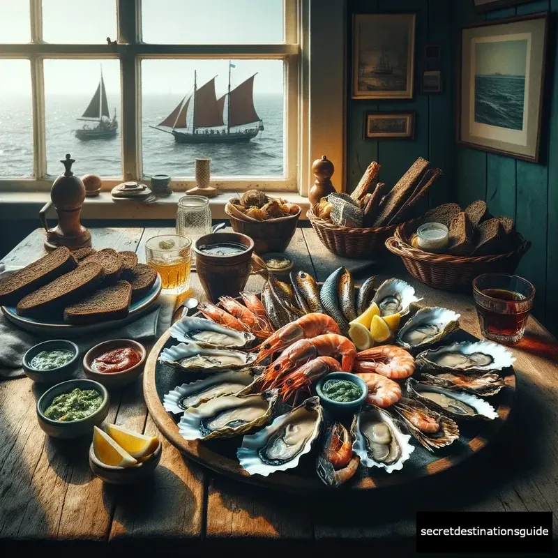 traditional Dutch seafood dish served in Texel