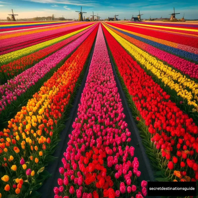 Vibrant Tulip Fields in Anna Paulowna, Netherlands